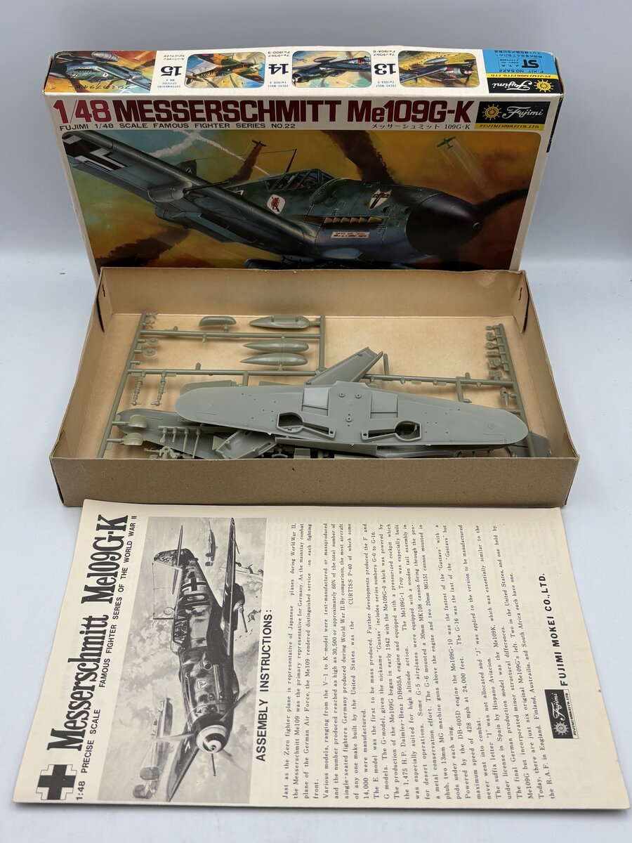 Fujimi Models 5A22 1:48 Messerschmitt Me109G-K Model Airplane Kit