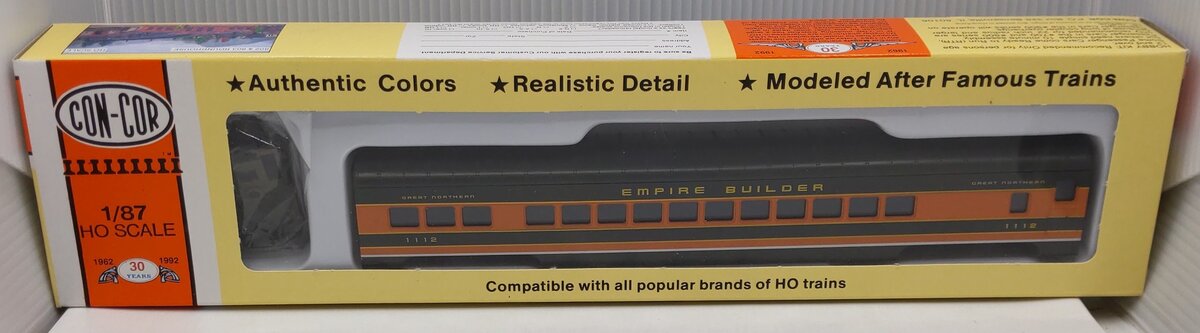 Con-Cor 0001-000903-2 HO Great Northern Empire Builder Coach Car Kit Road #:1112