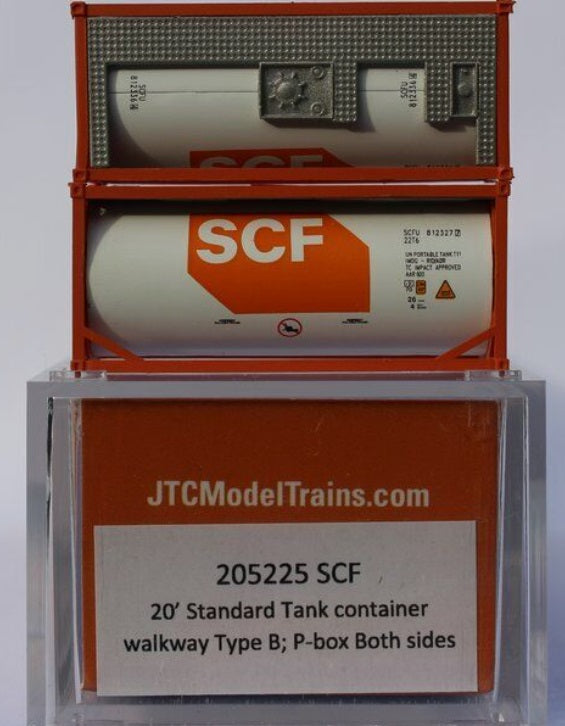 JTC Model Trains 205225 N SCF 20' Standard Tank Container (Pack of 2)