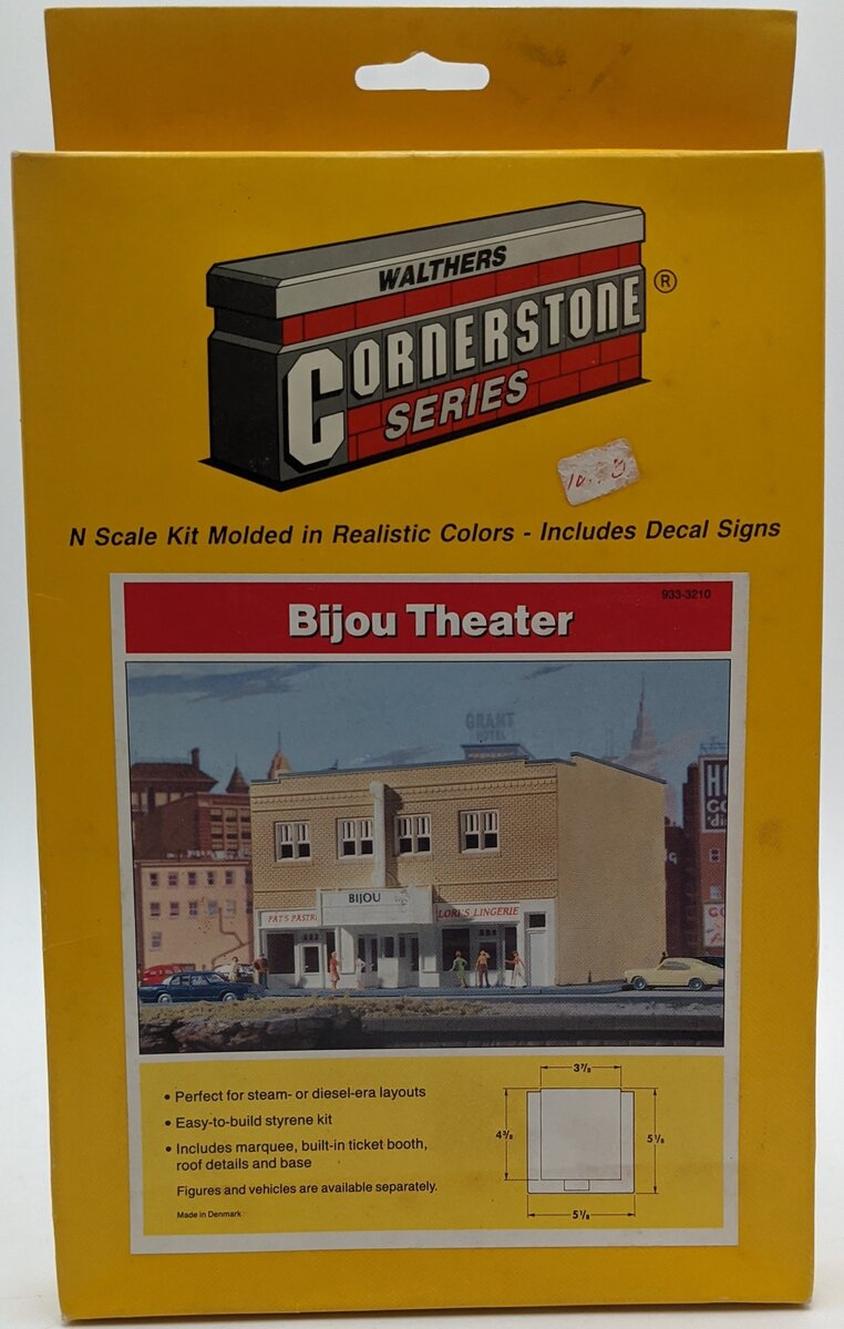 Walthers 933-3210 N Scale Bijou Theater Model Building Kit