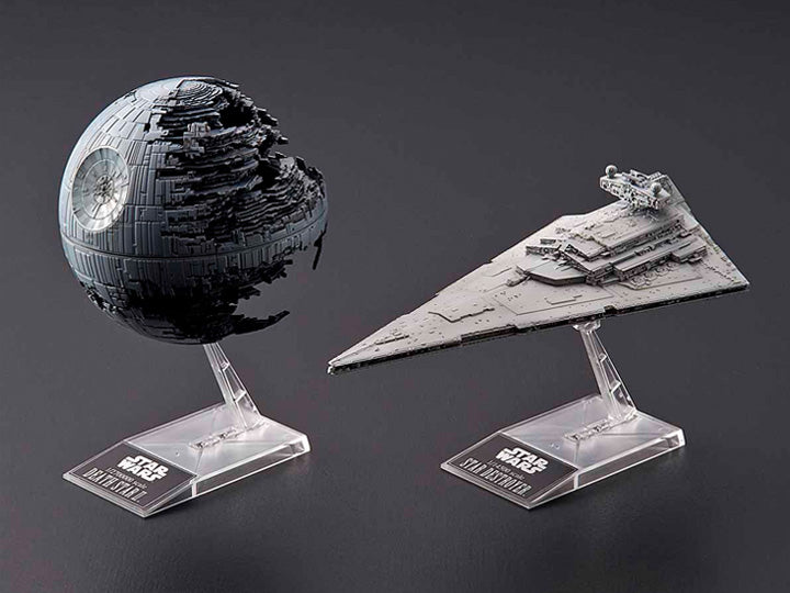 Bandai 2419265 1:2700000 Death StarII & 1:14500 Star Destroyer Plastic Model Kit