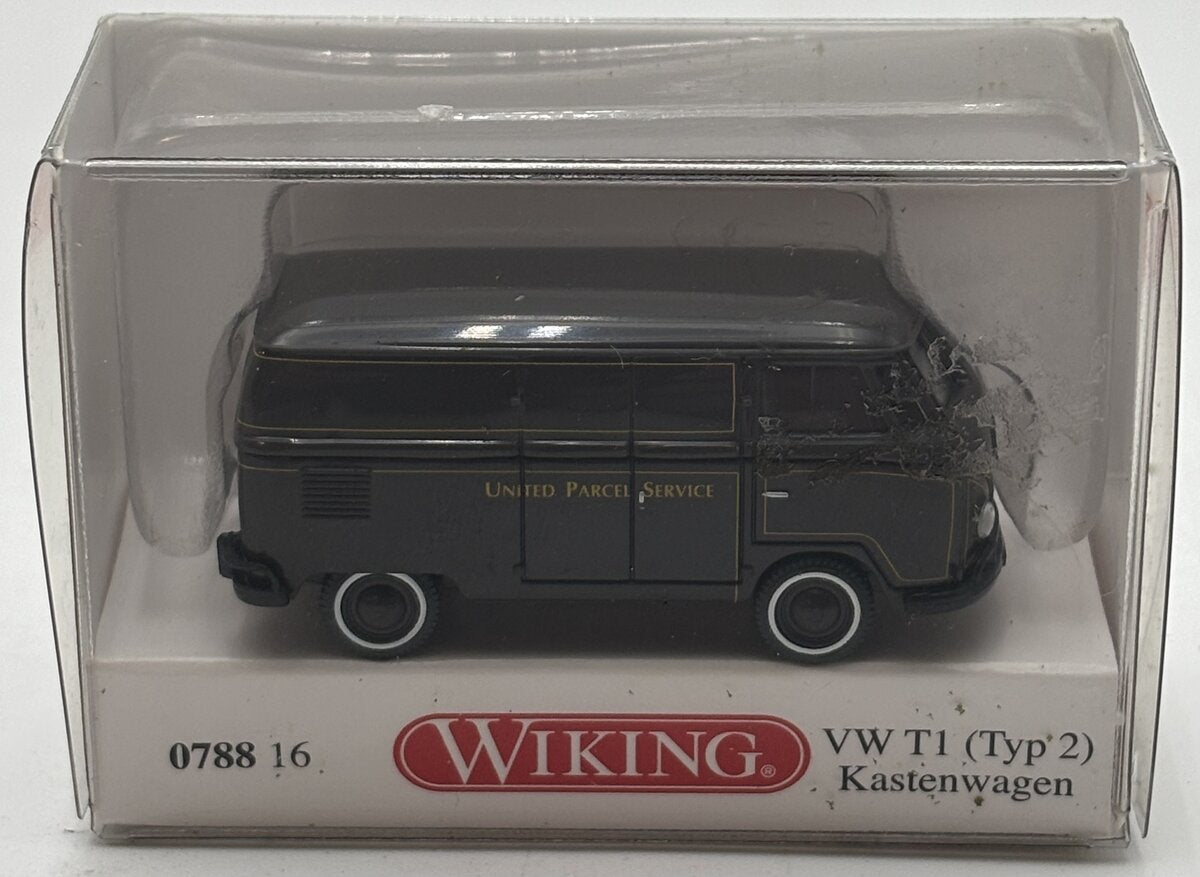 Wiking 078816 HO Dark Brown UPS Volkswagen T1 Box Van