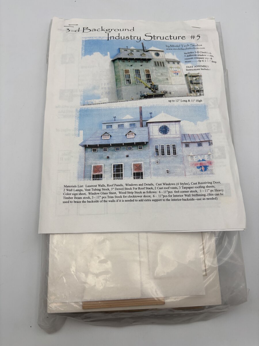 Model Tech Studios J-0096 HO 3-D Background Industry Structure Factory #5 Kit