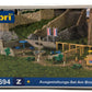 Kibri 36694 Z Scale Fountain and Park Bench Accessory Set