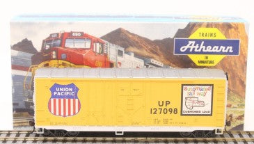 Athearn 2098 HO Scale Silver/Yellow Union Pacific 40' Grain Boxcar Kit