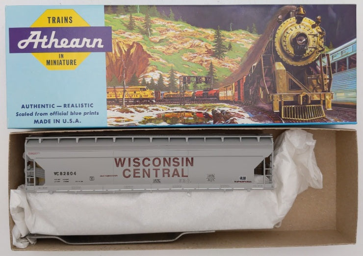 Athearn 1940 HO Scale Wisconsin Central ACF Centerflow Hopper # 82804 Kit