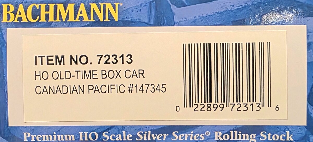 Bachmann 72313 HO Canadian Pacific Old Time Boxcar #147345