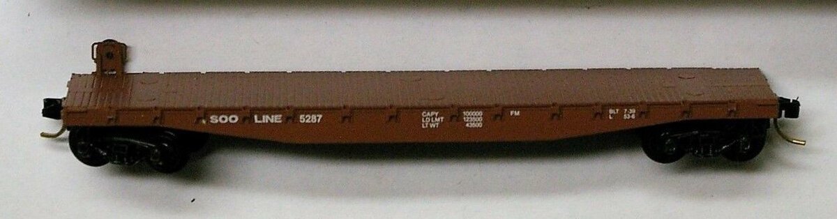 Micro-Trains 04500110 N SOO Line 50' Fishbelly Side Flatcar #5287