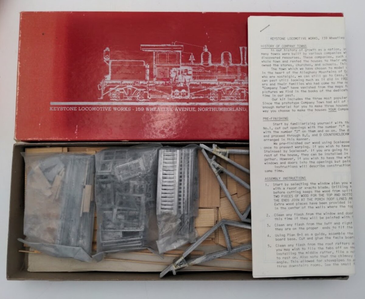 Keystone Locomotive K-1009 O Scale Company Houses Building Kit (Set of 3)