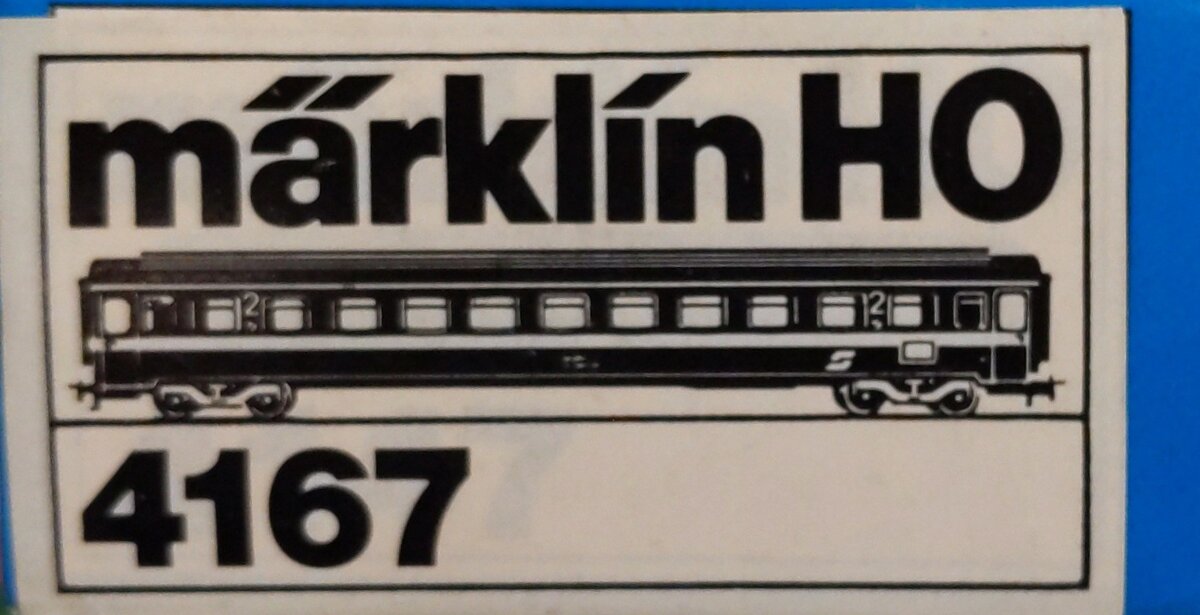 Marklin 4167 HO 2nd Class OBB Passenger Car #: 61 81 21-71 035-3