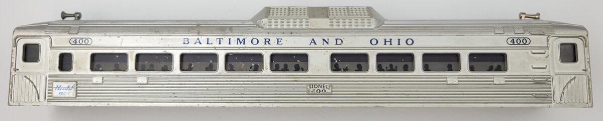 Lionel 400-1 Baltimore and Ohio Passenger Car Shell with Window Strips