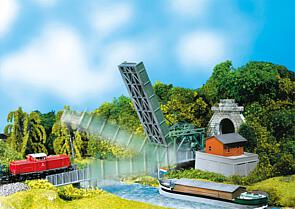 Faller 222584 N Scale Lifting Bridge With Drive Plastic Model Kit