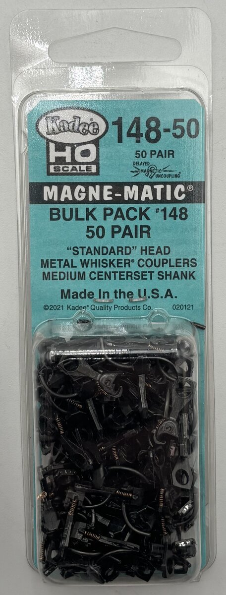 Kadee 148-50 HO #148 Whisker Metal Couplers Medium 9/32