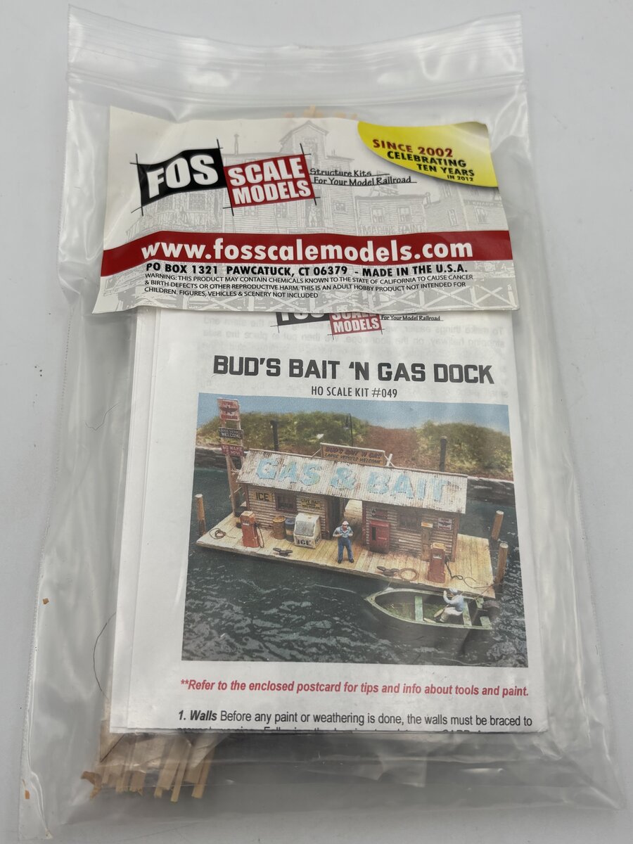 FOS Scale Limited 049 HO Scale Bud's Bait 'N Gas Dock Building Kit