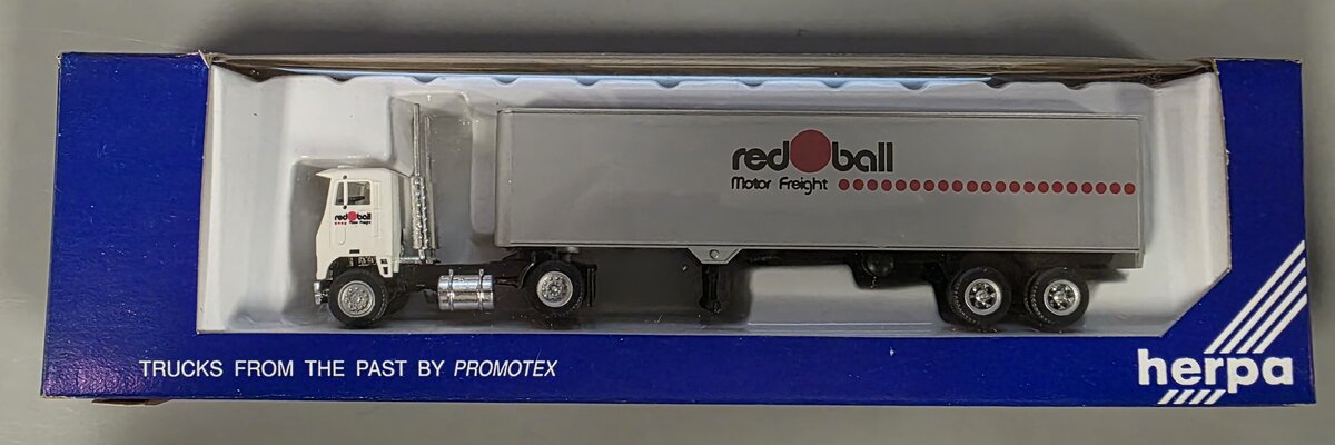 Herpa 6084 HO Scale RedBall Motor Freight Semi Truck W/Trailer