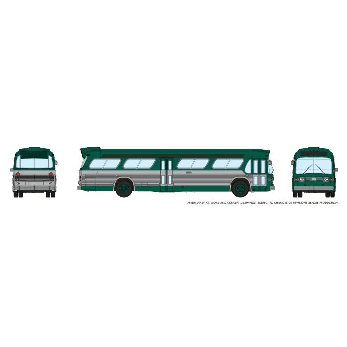 Rapido Trains 573004 N New York Green Fishbowl Bus
