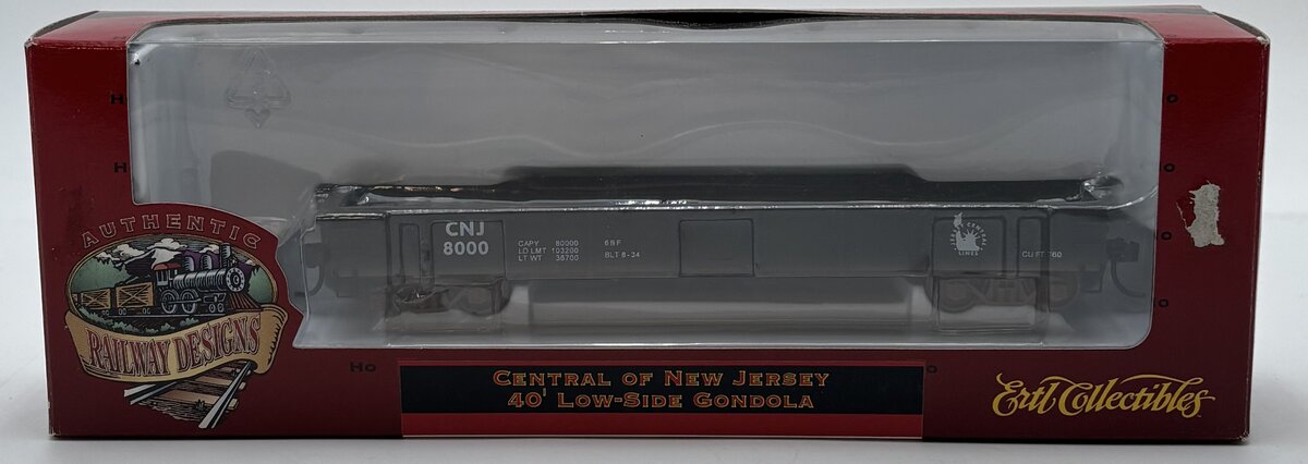 Ertl 1383 HO Central Of New Jersey 40'''' Low Side Gondola # 8000