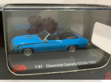 Malibu International 102 1:87 Light Blue Chevrolet Camaro Convertible SS396 1969