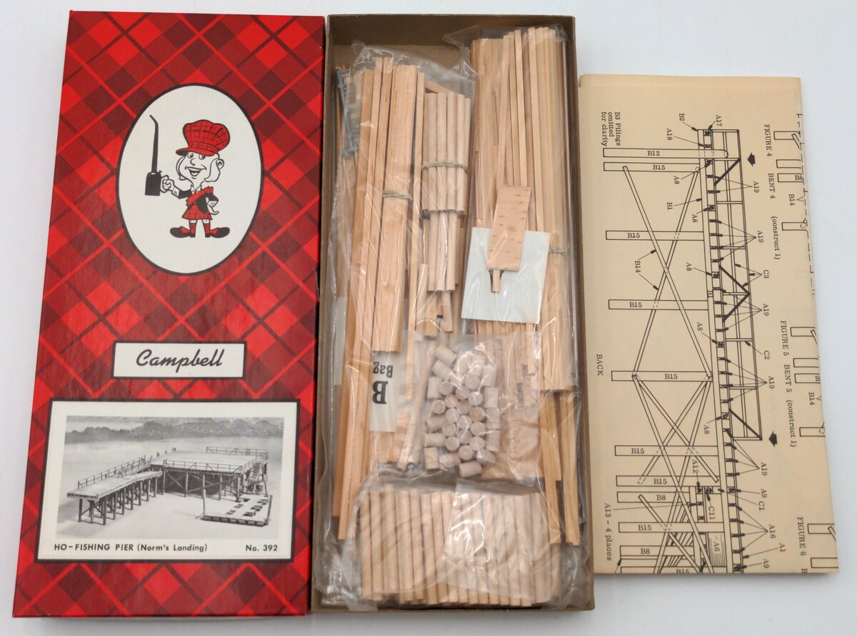 Campbell Scale Models 392-1595 HO Scale Norms Landing Fishing Pier Building Kit