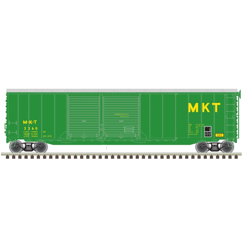 Atlas 20006587 HO Missouri-Kansas-Texas 50' Postwar Double Door Boxcar #2229