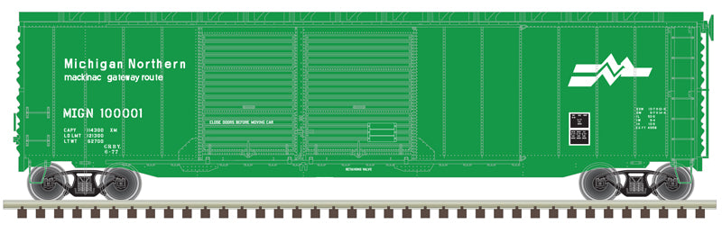Atlas 20006586 HO Michigan Northern 50' Double Door Box Car #100002