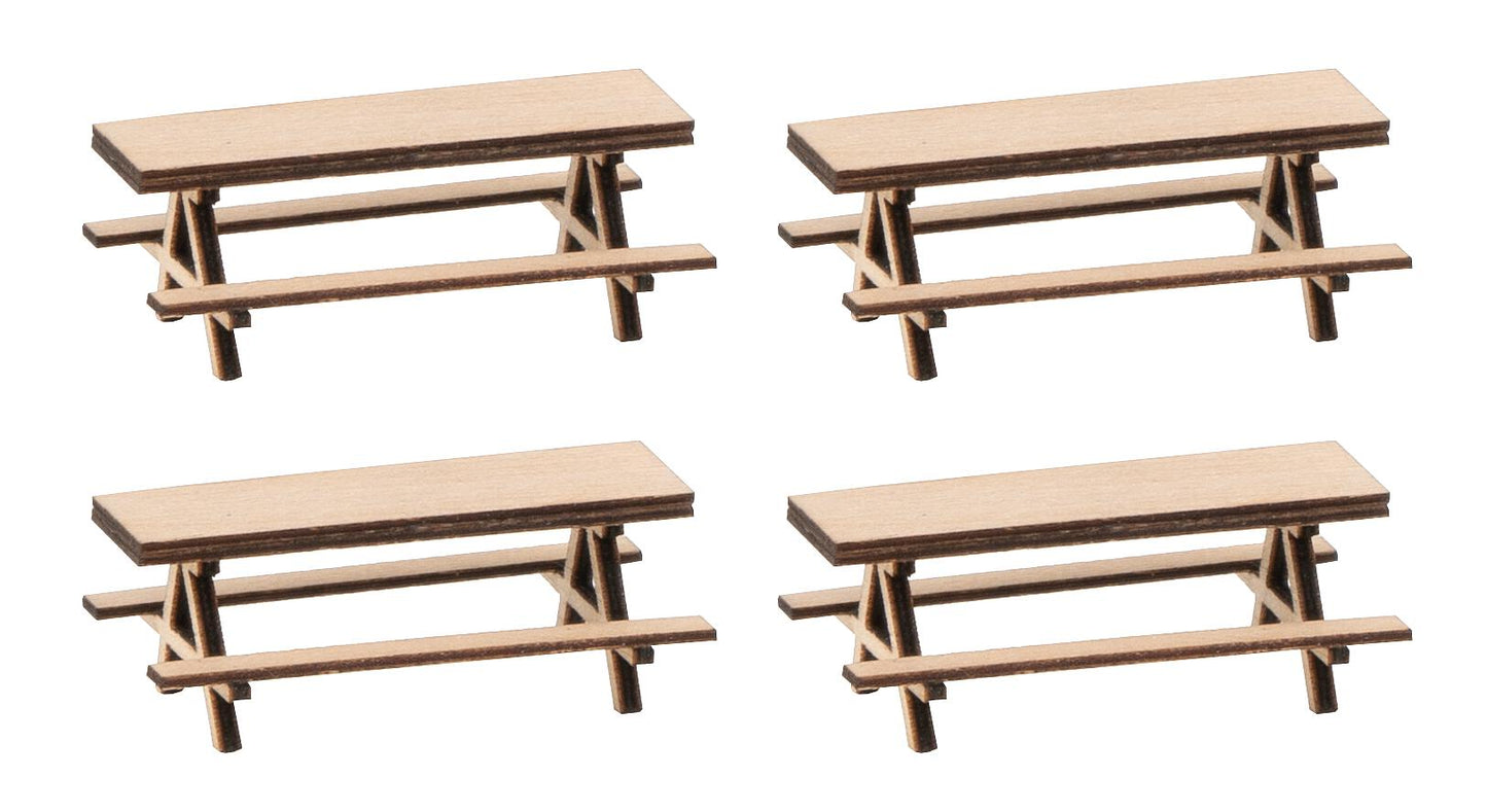 Faller 180304 HO Picnic Benches (Pack of 4)