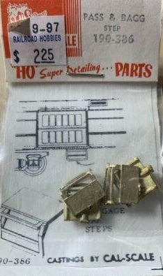 Cal Scale 190-386 HO Passenger/Baggage Steps Car Unpainted Side