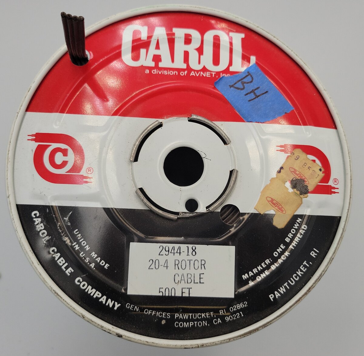 Carol 2944-18  20 AWG 4 Conductor Rotor Cable Wire Approximately 400 Feet