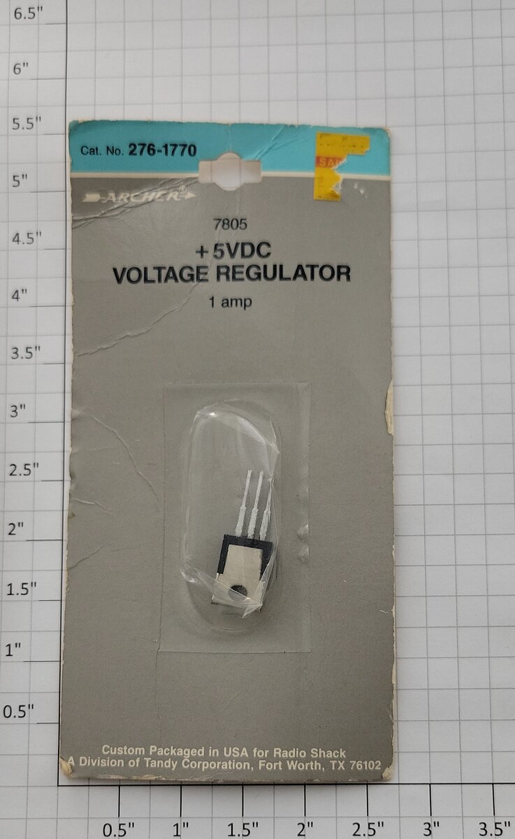 Radio Shack 276-1770 Voltage Regulator IC 5-Volt 1-AMP