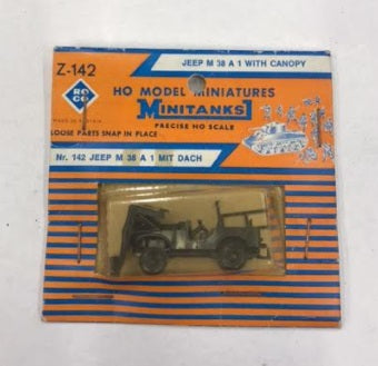 Roco Z-142 HO Minitanks Jeep M 38 A 1 Mit Dach With Canopy Vehicles Military
