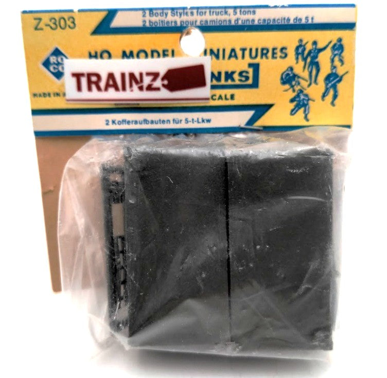 Roco Z-303 HO Scale Minitanks Body Styles 5 Ton Truck Comm Boxes (Pack of 2)