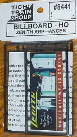 Tichy 8441 HO Zenith Appliances Billboard Kit