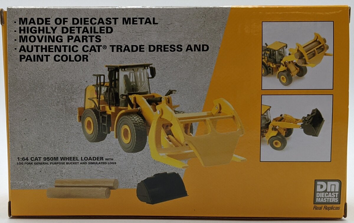 DieCast Masters 85635 1:64 Cat Diecast 950M Wheel Loader with Log Fork