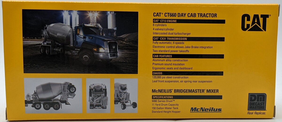 DieCast Masters 85664 1:50 Transport Series Caterpillar CT660 w/Concrete Mixer