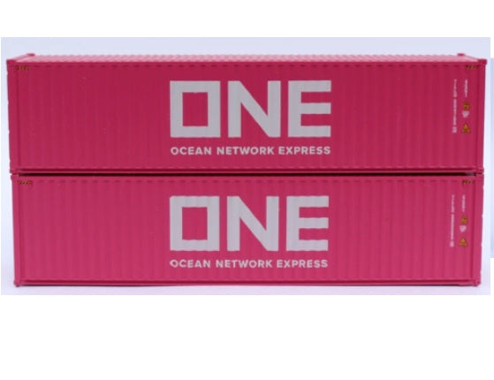 JTC Model Trains 405173 N ONE 40' Corrugated Side Containers (Pack of 2)