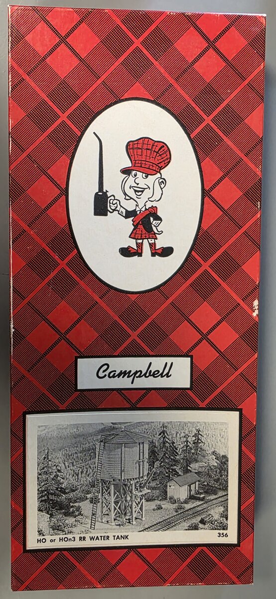 Campbell Scale Models 356 HO/HOn3 RR Water Tank Kit