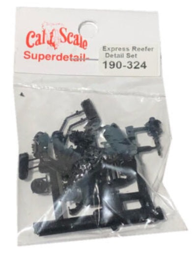 Cal Scale 190-324 HO Black Plastic Underbody Brake Gear Set for Express Reefers