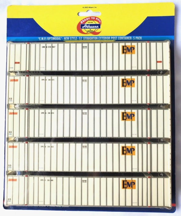Athearn 2676 HO EMP 53' Soughton Exterior Post Container (Pack of 5)