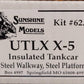 Sunshine Models 62.9 HO Scale Union Tank Line Insulated Tank Car Kit