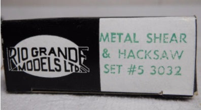 Rio Grande Models 3032 HO Metal Shear & Hacksaw Set #5 Kit