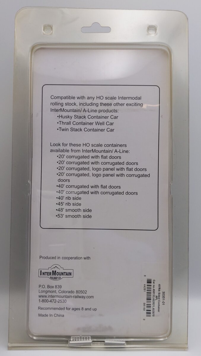 InterMountain 30351-01 HO 45' Rib Sided Container - American President Lines