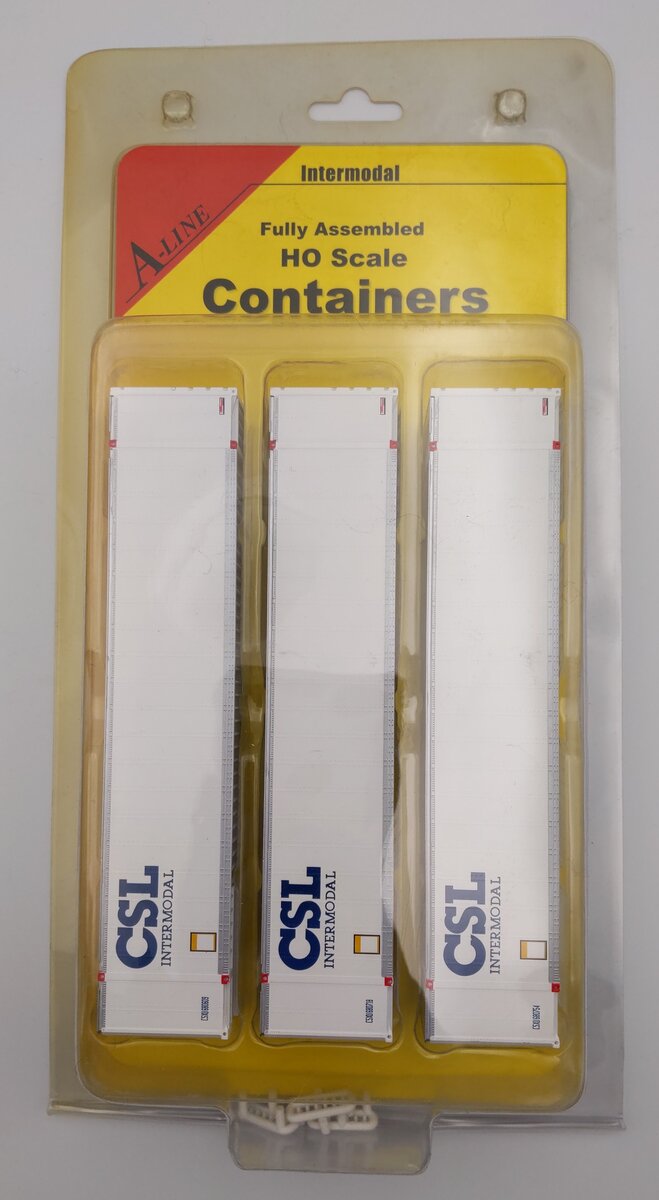 A-Line 30407-01 HO Scale 48' Smooth Sided Container - CSL (Pack of 3)