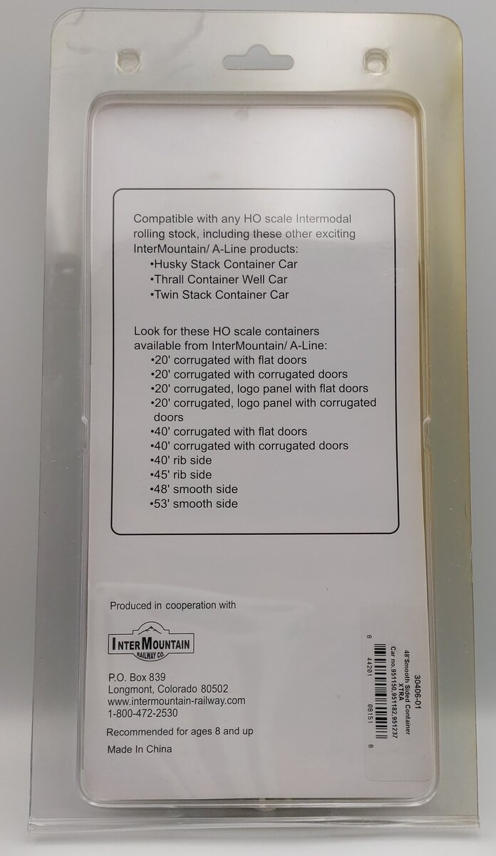 InterMountain (A-line) 30406-01 HO 48' Smooth Sided Container - XTRA