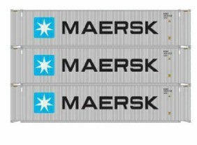 Athearn 17666 N 45' Container, Maersk (3)