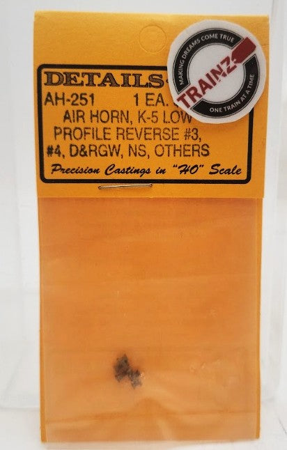 Details West 251 HO Scale Nathan K5 Low Profile Reversed Air Horn for D&RGW CSX