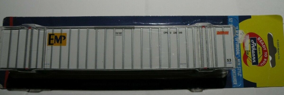 Athearn 02685 HO E.M.P.Optimodall New Style53''Stoughton Exterior Post-Container