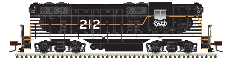 Atlas 10003965 HO Chicago & Eastern Illinois Gold GP-7 Diesel Locomotive #212