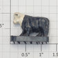 Lionel 3656-34BW Black Operating Cattle Figure w/ White Head
