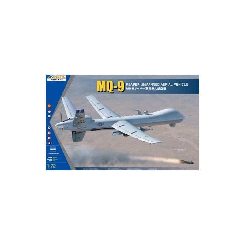 Kinetic 72004 1:72 MQ-9 Reaper Unmanned Aerial Vehicle Military Plane Kit