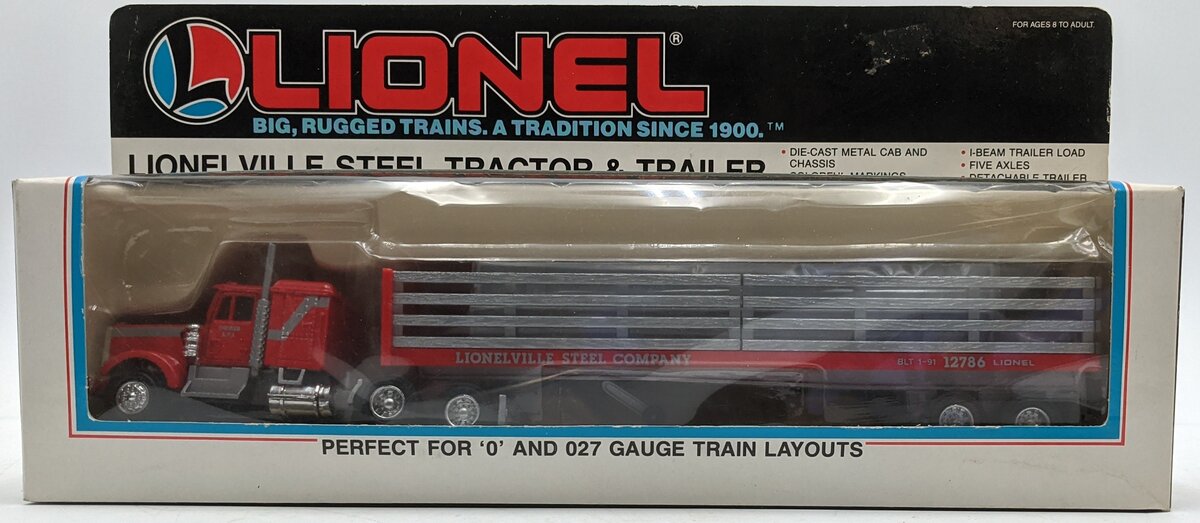 Lionel 6-12786 O Gauge Blue Truck Lionelville Steel Tractor & Trailer